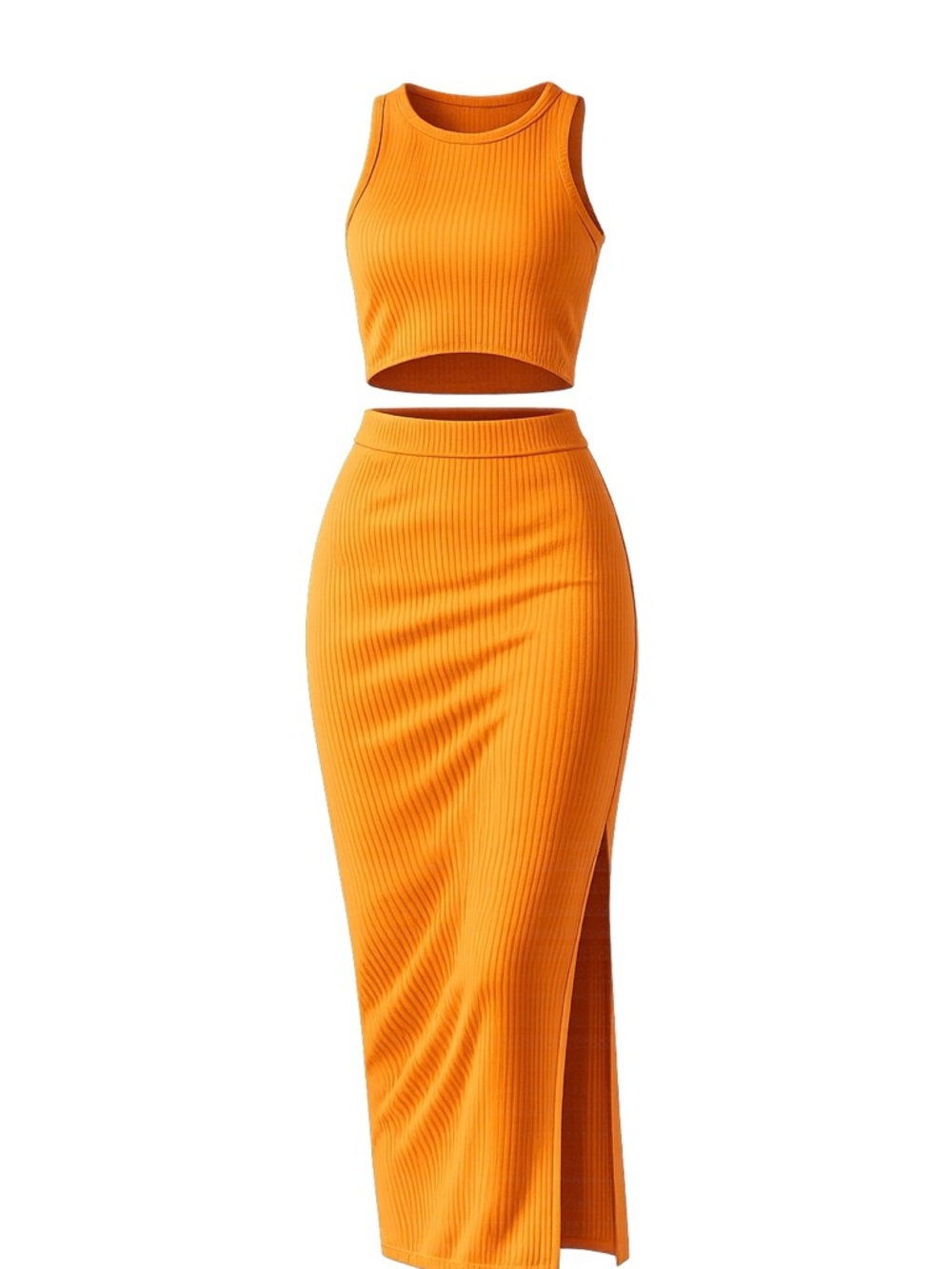 Shein Women’s Sunset Vibes Ribbed Two-Piece Set